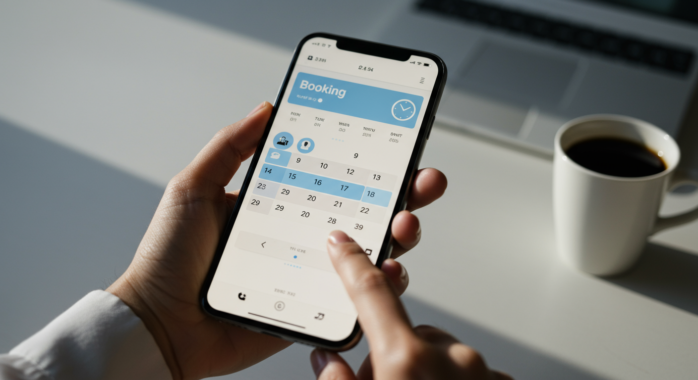 Kalendarz rezerwacji w smartfonie